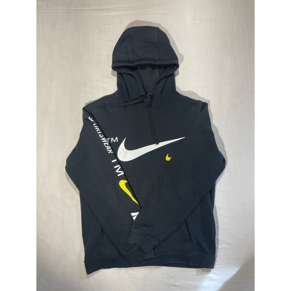 nike sportwear black hoodie womens size medium.